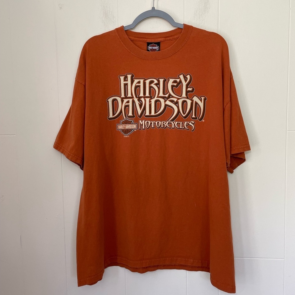 Harley Davidson Motorcycles Worth Orange T-shirt ~ Size XL